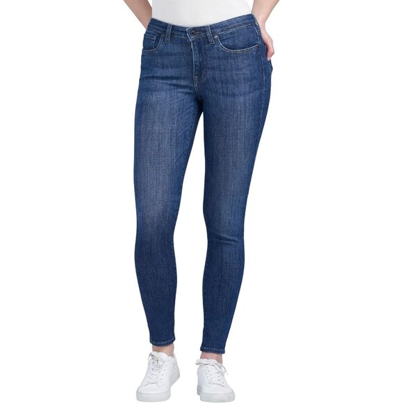 Denim - Women's Skinny Jeans Mid-Rise Stretch Denim Casual Wear Flexible Fit